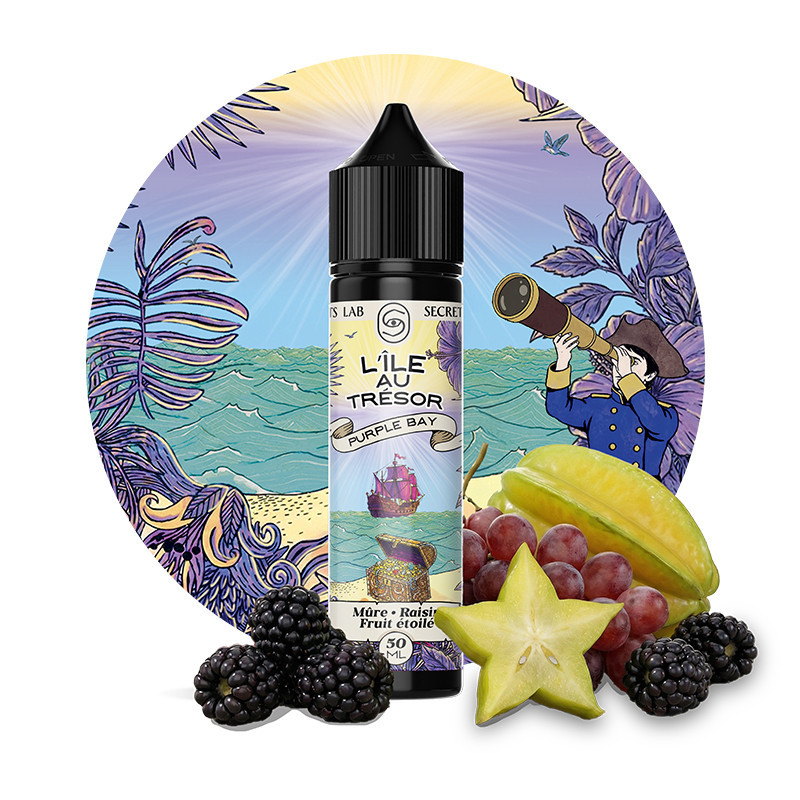 E-liquide Purple Bay 50ml de la marque Secret's LAb