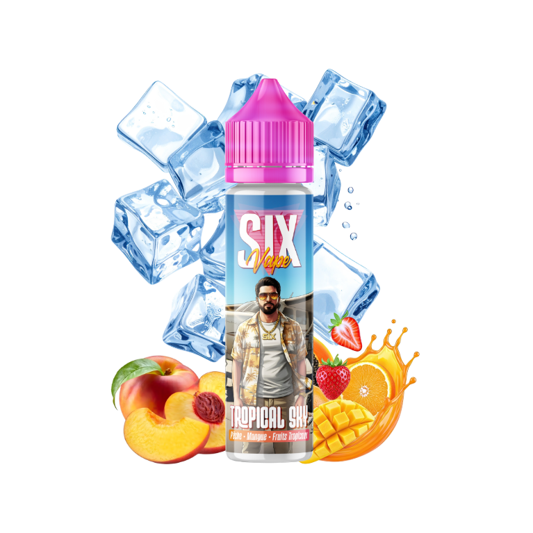 E-liquide Tropical Sky 50ml de la gamme SIX Vape chez Klopina