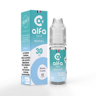 E-liquide Menthe Fraîche de la marque Alfaliquid chez Klopina